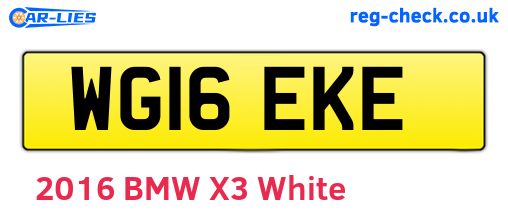 WG16EKE are the vehicle registration plates.