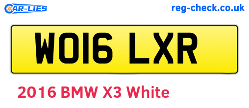 WO16LXR are the vehicle registration plates.