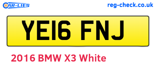 YE16FNJ are the vehicle registration plates.