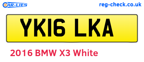 YK16LKA are the vehicle registration plates.