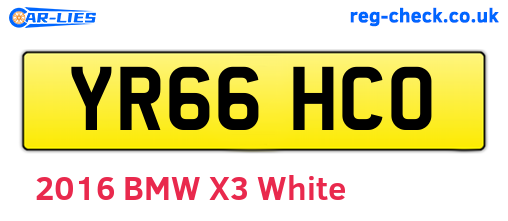 YR66HCO are the vehicle registration plates.