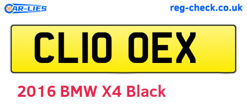 CL10OEX are the vehicle registration plates.