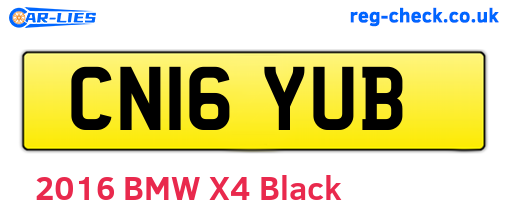CN16YUB are the vehicle registration plates.