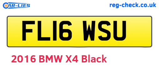 FL16WSU are the vehicle registration plates.