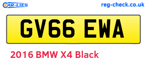 GV66EWA are the vehicle registration plates.