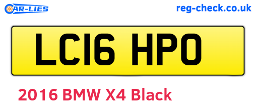 LC16HPO are the vehicle registration plates.