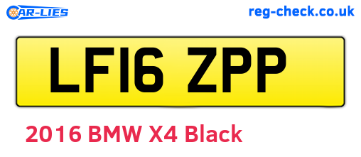 LF16ZPP are the vehicle registration plates.