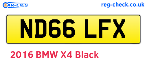 ND66LFX are the vehicle registration plates.