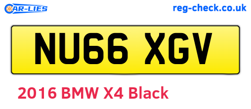 NU66XGV are the vehicle registration plates.