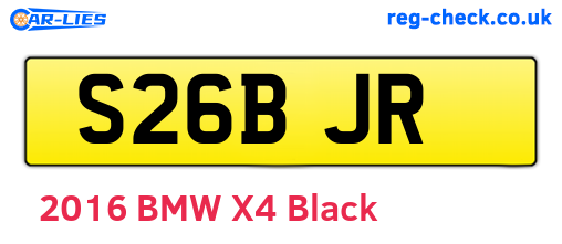 S26BJR are the vehicle registration plates.