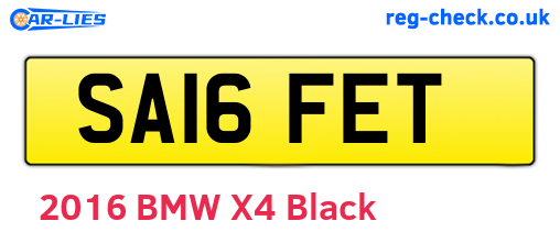 SA16FET are the vehicle registration plates.