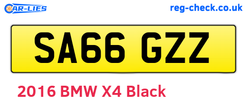 SA66GZZ are the vehicle registration plates.