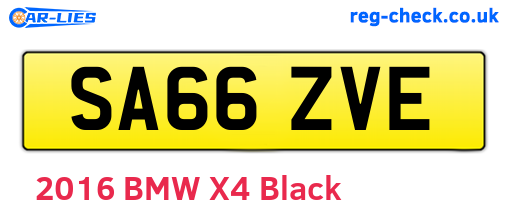 SA66ZVE are the vehicle registration plates.