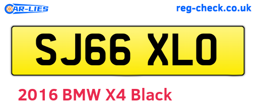 SJ66XLO are the vehicle registration plates.