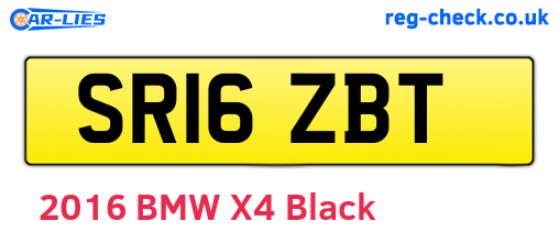 SR16ZBT are the vehicle registration plates.