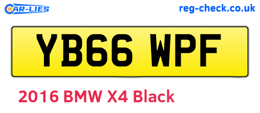 YB66WPF are the vehicle registration plates.
