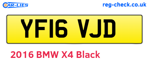YF16VJD are the vehicle registration plates.