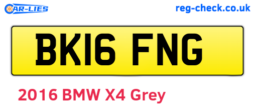 BK16FNG are the vehicle registration plates.