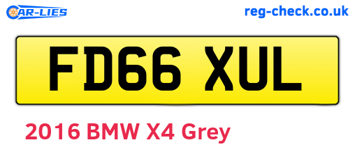 FD66XUL are the vehicle registration plates.