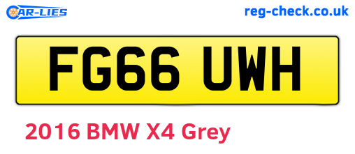 FG66UWH are the vehicle registration plates.