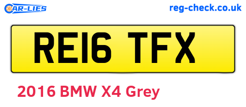 RE16TFX are the vehicle registration plates.