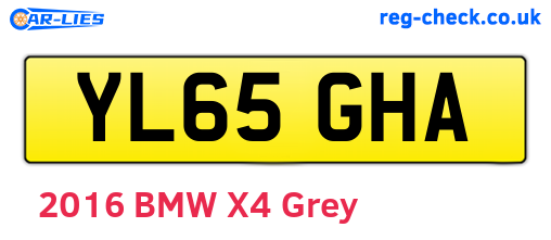 YL65GHA are the vehicle registration plates.