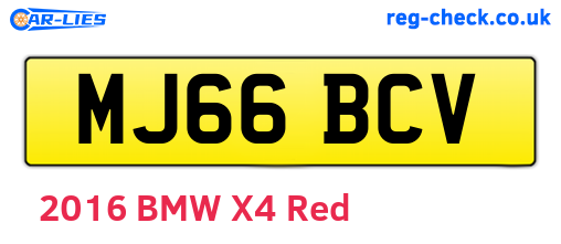 MJ66BCV are the vehicle registration plates.