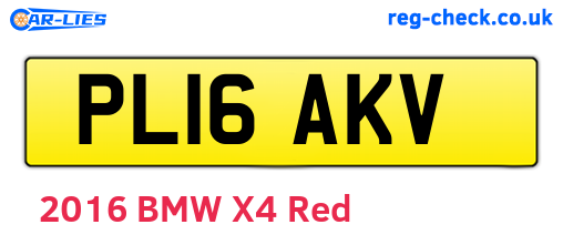 PL16AKV are the vehicle registration plates.