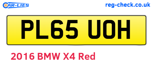 PL65UOH are the vehicle registration plates.