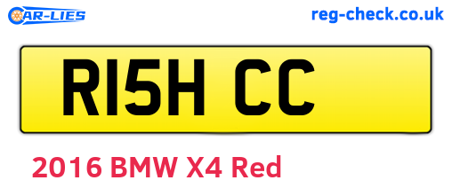 R15HCC are the vehicle registration plates.