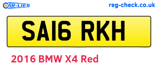 SA16RKH are the vehicle registration plates.
