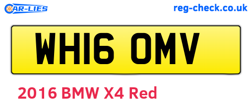 WH16OMV are the vehicle registration plates.