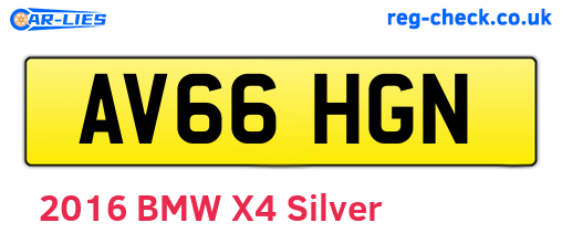 AV66HGN are the vehicle registration plates.