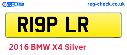 R19PLR are the vehicle registration plates.