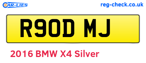 R90DMJ are the vehicle registration plates.