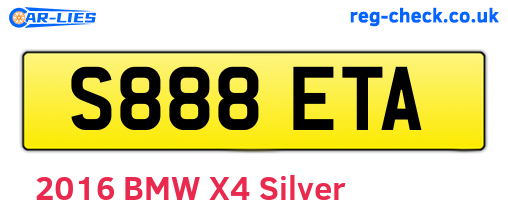 S888ETA are the vehicle registration plates.