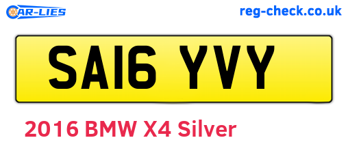 SA16YVY are the vehicle registration plates.