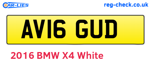 AV16GUD are the vehicle registration plates.