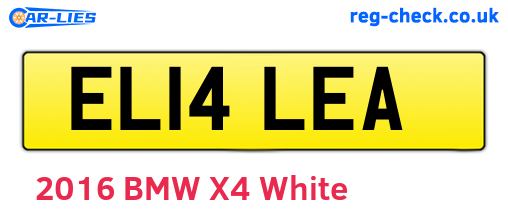 EL14LEA are the vehicle registration plates.
