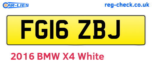 FG16ZBJ are the vehicle registration plates.