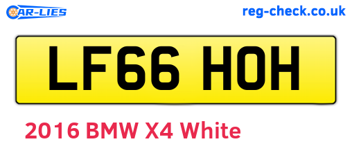 LF66HOH are the vehicle registration plates.