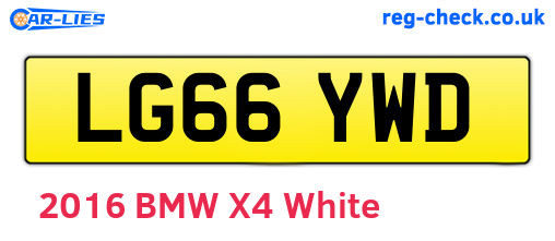 LG66YWD are the vehicle registration plates.