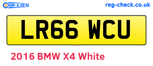 LR66WCU are the vehicle registration plates.
