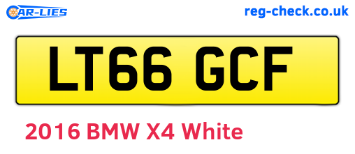 LT66GCF are the vehicle registration plates.