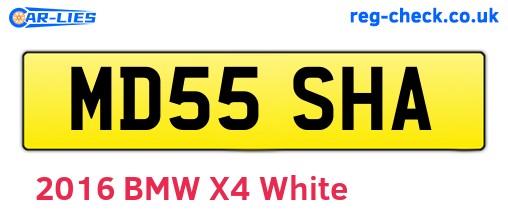 MD55SHA are the vehicle registration plates.