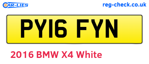 PY16FYN are the vehicle registration plates.