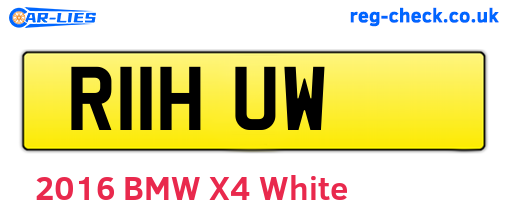 R11HUW are the vehicle registration plates.