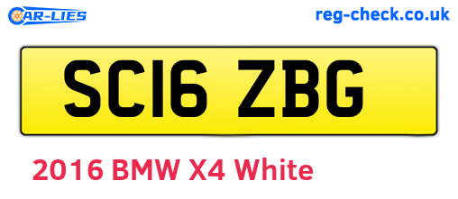 SC16ZBG are the vehicle registration plates.