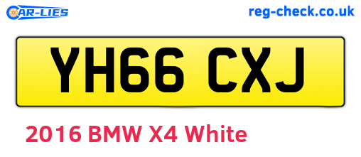 YH66CXJ are the vehicle registration plates.