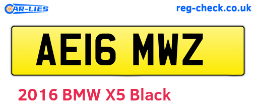 AE16MWZ are the vehicle registration plates.